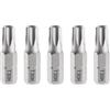 QUARKZMAN 5pz Punte Cacciavite Torx T30H 1/4 Esagonale 25mm/1 Lunghezza Stelle Magnetiche a 6 Punti in Acciaio S2 con Foro per Cacciavite
