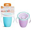 Munchkin 2 Pack Tazza Miracolo 360 Bebè | 207ml | Blu/Viola