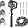 Bwaliffury Doccino per Doccia, Doccino Filtrante 3 Modi Funzione 1.5m Tubo Doccia | & 6 car