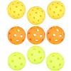 Generic Palline da Pickleball in PE di Alta qualità 40/26 Fori Durevoli per la Pratica per Interni Ed Esterni, Colori Brillanti, Confezione da 9