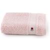 Tommy Hilfiger - Telo da bagno, color perla, rosa, spugna boucle, 520 g/m², 100% cotone pettinato, passamaneria jacquard e ricami, morbido e assorbente, 100x150 cm
