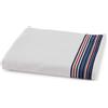 Tommy Hilfiger - Telo da bagno, bianco, spugna boucle, 480 g/m², 100% cotone, bordo tessuto a righe, leggero e assorbente, 100x150 cm