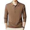 ENENEN Autunno/Inverno Uomo Maglietta Polo con Risvolto a Manica Lunga con Lana Maglione Classico