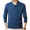 ENENEN Autunno/Inverno Uomo Maglietta Polo con Risvolto a Manica Lunga con Lana Maglione Classico