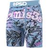 PSD Boxer Uomo Blu Nero Stampa Geometrica | Boxer Elastico in Vita e Microfibra Regalo Originale