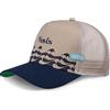 Coastal Bauhaus Wave Sand/Navy Trucker cap - One-Size