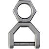 MecArmy CH2 - Portachiavi in titanio a forma di D, resistente, con anello a D, con gancio a vite, per chiavi dell'auto (S/M/L) (iron, M)