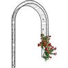 Relaxdays Arco per Rose Rampicanti, HLP: 226x144x36,5 cm, Struttura Resistente alle Intemperie, Design Romantico, Nero