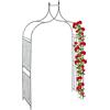Relaxdays Arco per Rose in Metallo, Sostegno per Rampicanti, estremità a Punta, Resistente, 270x144x60 cm, Verde Scuro