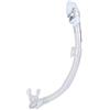 SEAC Vortex Dry Snorkel con Boccaglio in Silicone di Alta qualità, Base Pieghevole, Dry Top e Valvola di Scarico Unisex Adulto Trasparente/Bianco Standard