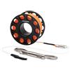Cressi Finger Spool w/SS Bolt Snap 15m Black, Bobina Tecnica Completa di Sagola e Moschettone, Nero, Unisex