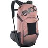 EVOC Zaino da bici EVOC FR ENDURO 16, zaino per tour in bici (porta casco, protezioni, scomparto per attrezzi, scomparto per vescica d'idratazione 3l, taglia: S), Dusty Pink/Carbon Grey
