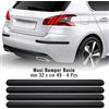 4R Quattroerre.it 12535 Modanature Bumper Paracolpi per Auto, 32 mm x 49 cm, 4 Pezzi