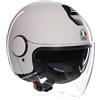 AGV - ETERES E2206, Casco da Moto Jet Unisex, Casco Moto Open Face con Anello Antifurto, Visiera Antigraffio e Anti-UV, Tecnologia con Assorbimento Istantaneo del Sudore, Materia White, M