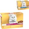 Gourmet 96 x 85 g Gourmet Gold + 24 x 85 g Gourmet Gold Mousse e Paté Umido per gatto gratis! - Duo Delice Mix Luxus