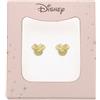 DISNEY ORECCHINO MINNIE LUCIDO PLACCATO ORO 24KT - ACCESSORIO DA REGALISTICA