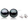 SANICO SRL Sanico Orecchini In Nobio Fiore Perle Nere / Cristallo 136C