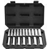 VEVOR Set di Bussole, 18 Pezzi, Set di Utensili per Bussole 12,7 mm, Misure Metriche da 10 a 27 mm, Profonde e Standard, con Custodia, Acciaio Legato CR-V Cromato, per Riparazioni Automobilistiche