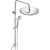 JOHO Colonna Doccia in Acciaio INOX senza Miscelatore Termostatica, Asta Doccia Saliscendi con Soffione e Doccetta, Set Doccia a Pioggia con Soffione 30 cm Cromo