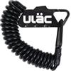 ULAC PICCADILLY Lucchetto a cavo con gancio e combinazione regolabile, cavo rinforzato 120 cm (Ø 4 mm), ultraleggero 86 g - Nero/Black