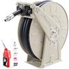 VEVOR Avvolgitubo per Carburante Tubo in Gomma Industriale Ø19,05mm x 15m, Retrattile con Riavvolgimento Automatico a Molla, 300 PSI, Struttura in Acciaio al Carbonio, Ideale per Gasolio e Cherosene