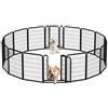 Yaheetech Recinto per Cani Cuccioli Pieghevole e Portatile 16 pz 65 x 80 cm | Recinzione in Rete Metallica, Cuccioli Gatti Conigli Animali Domestici, Interno Esterno Giardino Casa, Salvaspazio