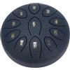 Sxhlseller Tamburo per Pioggia 11 Toni Elegante Tamburo per Pioggia in Acciaio Al Carbonio per Giardino Esterno Chakra Rain Drum (BLUE)