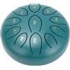 Sxhlseller Tamburo per Pioggia 11 Toni Elegante Tamburo per Pioggia in Acciaio Al Carbonio per Giardino Esterno Chakra Rain Drum (GREEN)