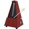 Fabater Metronomo Meccanico per Pianoforte, Chitarra, Violino, Cetra, Movimento in Ottone Massiccio con Battiti Risonanti Chiari 40-208 BPM, modalità Accento Regolabile 0/2/3/4/6 (Grano di sequoia)