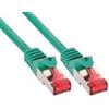 Inline Cavo di rete InLine LAN, S/FTP (PiMf), Cat.6, 250MHz, guaina PVC, CU (100% rame), verde, 1m [76411G]
