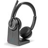 Lindy Cuffie Lindy L118 Office Wireless con base di ricarica Cancellazione rumore AI Nero [20450]