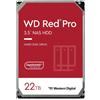‎Western Digital WD Red Pro 22TB per NAS Hard Disk interno da 3.5", 7200 RPM Class, SATA 6 GB/s,