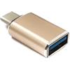 System-S Adattatore USB 3.1 tipo C maschio a 3.0 A femmina 5 Gbps 100 W in rosa giallo