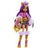 Monster High - Clawdeen Wolf Monster Fest, bambola con outfit glamour e accessori a tema festival musicale inclusi, spuntini, poster della band e borsa, giocattolo per bambini, 4+ anni, HXH80
