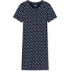 Uncover by Schiesser Nachthemd Kurzarm, Camicia da Notte a Maniche Corte Donna, Dunkelblau-Gem., 40
