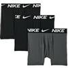 Nike Essential Micro 3Pk Boxer per Bambino Black/Dk Grey 11/13 Anni