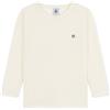 Petit Bateau Maglietta da Bambino in Lana e Cotone, a Maniche Lunghe, Tinta Unita, Ecru, 2 Anni