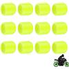 Generic Tappi coprivalvola per pneumatici auto, impermeabili, luminosi, 12 pezzi, si illuminano al buio, per auto, moto, biciclette (giallo)