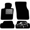 MTC Automotive Tappetini Mini (F56) 3 Porte dal 2014, Su Misura, Set da 4 Pezzi | Tappetini Auto in Moquette Nera, Battitacco in Gomma Rinforzata, Sistema di Fissaggio, Antiscivolo