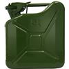 Bottari Italy Bottari 28059 Tanica per carburanti in metallo 5 lt | Chiusura ermetica con gancio di sicurezza anti-perdite. Manico per il trasporto. Stile verde militare per emergenze.