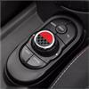 tnbru Per MINI Per Cooper Per JCW F55 F54 F56 F57 F60 Per Countryman Per Clubman 2 Pezzi Auto Controllo Centrale Multimediale Copertura Manopola Volume Adesivo Interni Telaio Dell'auto Console(Diablo Jack)