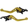 tnbru Leve Frizione Freno Per Scooter Per D7YA Freno A Doppio Disco Regolabile Accessorio Per Modifica Moto Leva Freno A Doppio Disco Leva Freno Moto Leve Frizione(Gold)