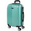 ITACA - Bagaglio A Mano Rigido Leggero Bagaglio A Mano 55X40X20 con 4 Ruote Silenziose Trolley Cabina Viaggio Aereo Ergonomico Durevole. Compatibile Ryanair, Acquamarina