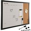 Bakaji Lavagna Magnetica Bianca con Bacheca Memo in Sughero Combinata 60 x 40 cm Cornice in Legno con Pennarello Cancellabile 2 Magneti e 6 Puntine Design Moderno Lavagnetta Casa Cucina Ufficio