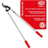 FELCO 221-90 Tagliasiepi Bypass, Capacità di Taglio 45mm, Lama in Acciaio Temprato, Controlama Uncinata, Manici in Alluminio a Trave I, Ammortizzatori, 900mm, Made in Switzerland