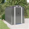 Rantry Mobile Casetta da Giardino Box Lamiera Zincata Grigio Chiaro 192x274x223cm Acciaio Zincato
