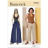 BUTTERICK Cartamodello B7024Y5 per pantaloni da donna in due lunghezze e cintura Y5 (18-20-22-24-26)
