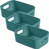 JMYDecor Storage Boxes,Rectangular Box, Set of 3 Plastic Studio Baskets Organiser For Kitchen, Home, Office Bathroom,20.5 * 14.5 * 7.5cm