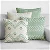 Aomig 4 PZ Lino Federa 45x45 cm Geometria Moderna Cuscini Soffici Divano