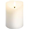 goobay LED Candele di cera reale Bianco 7,5x10cm Con Funzione Timer 3D-Spicco a Batteria Bianco Caldo, Tealight per Decorazioni Eleganti, Illuminazione Sicura ed Elegante 77774